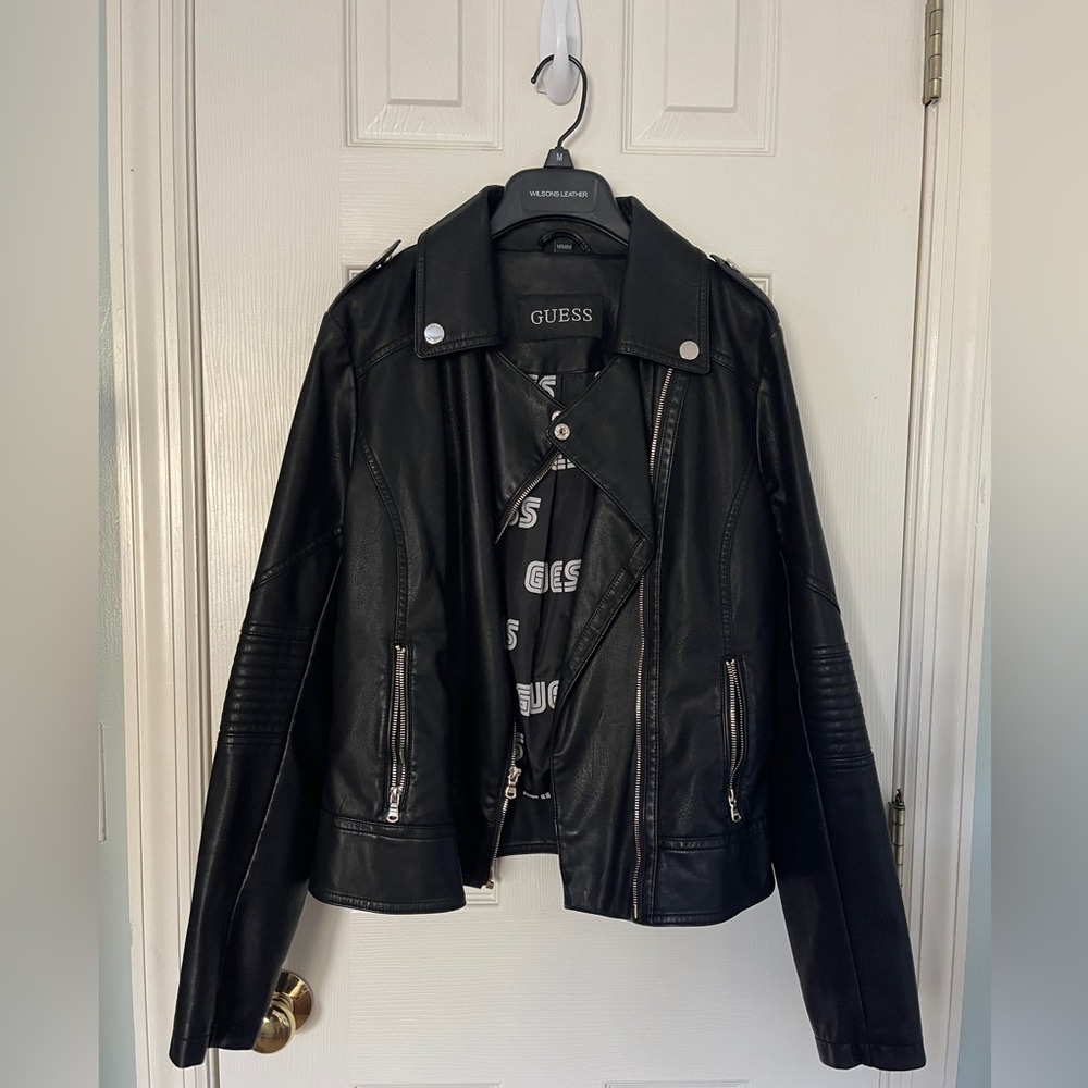 GUESS Moto Faux Leather Jacket